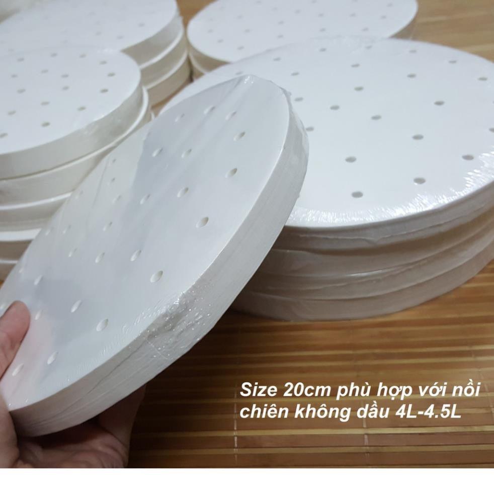 Set 100 tờ giấy nến Việt Hưng size 21.5cm dùng cho nồi chiên 4-7L