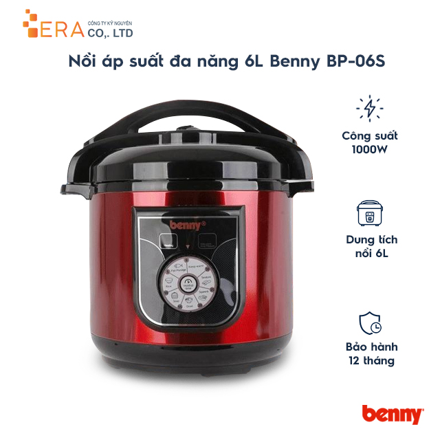 Nồi Áp Suất Đa Năng Benny BP-06S (6L) - Hàng chính hãng