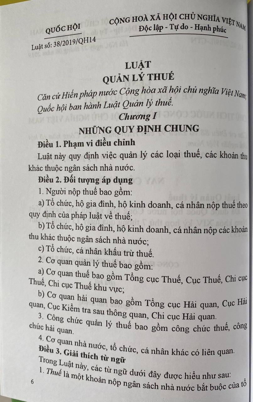 Luật Quản Lý Thuế