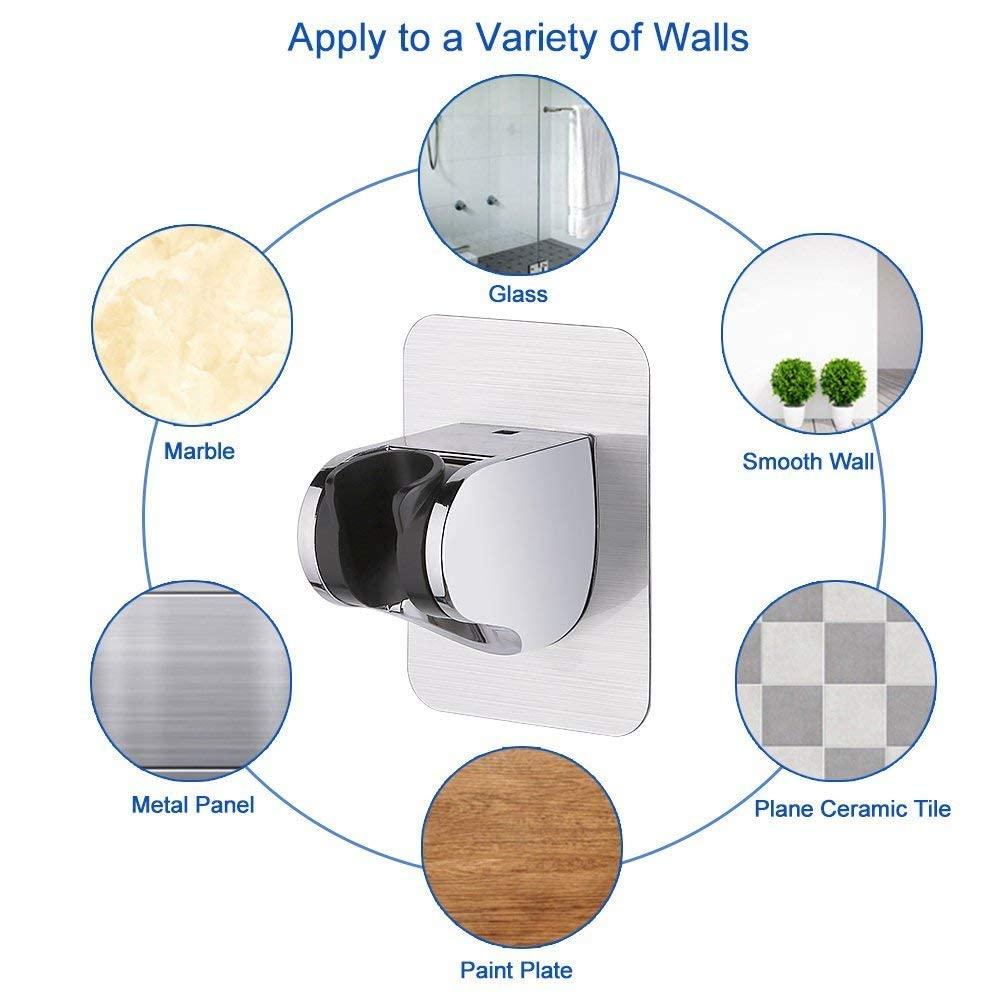 Khung tắm tay của 2pc mà không cần khoan Góc dính Góc có thể điều chỉnh vòi hoa sen, siêu năng lượng, không thấm nước.