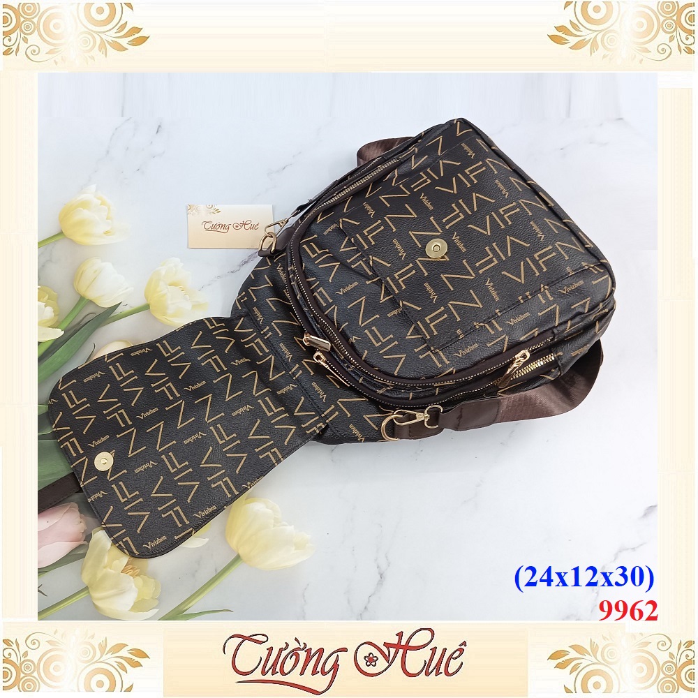 Balo Nữ Kiêm Túi Đeo Vai Họa Tiết  – Hàng Quảng Châu