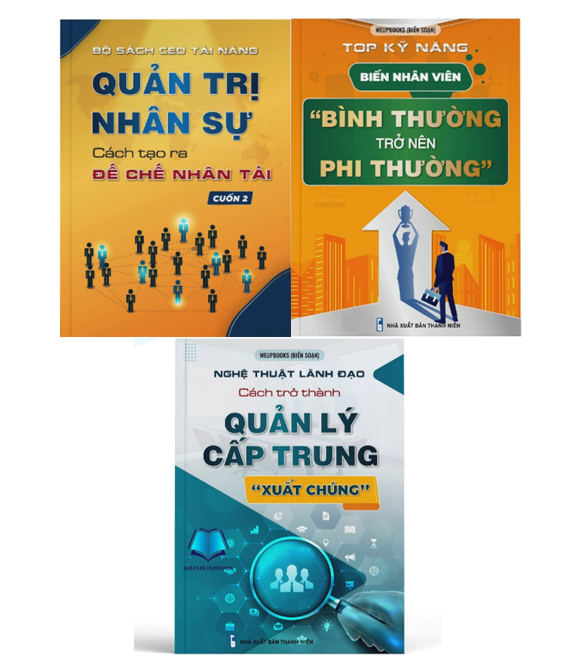 Sách - Combo Bộ sách dành cho Leader: Quản trị nhân sự, Quản lý cấp trung và Kỹ năng nhân viên (WU)