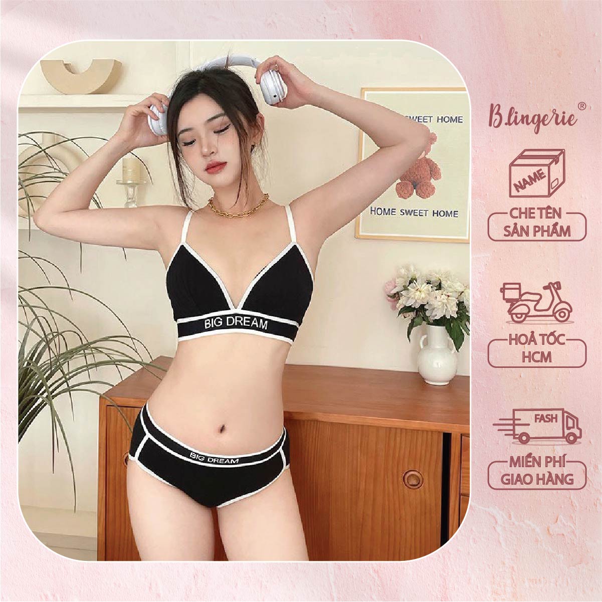 Bộ Đồ Lót Nữ Đơn Giản Cá Tính - B.Lingerie