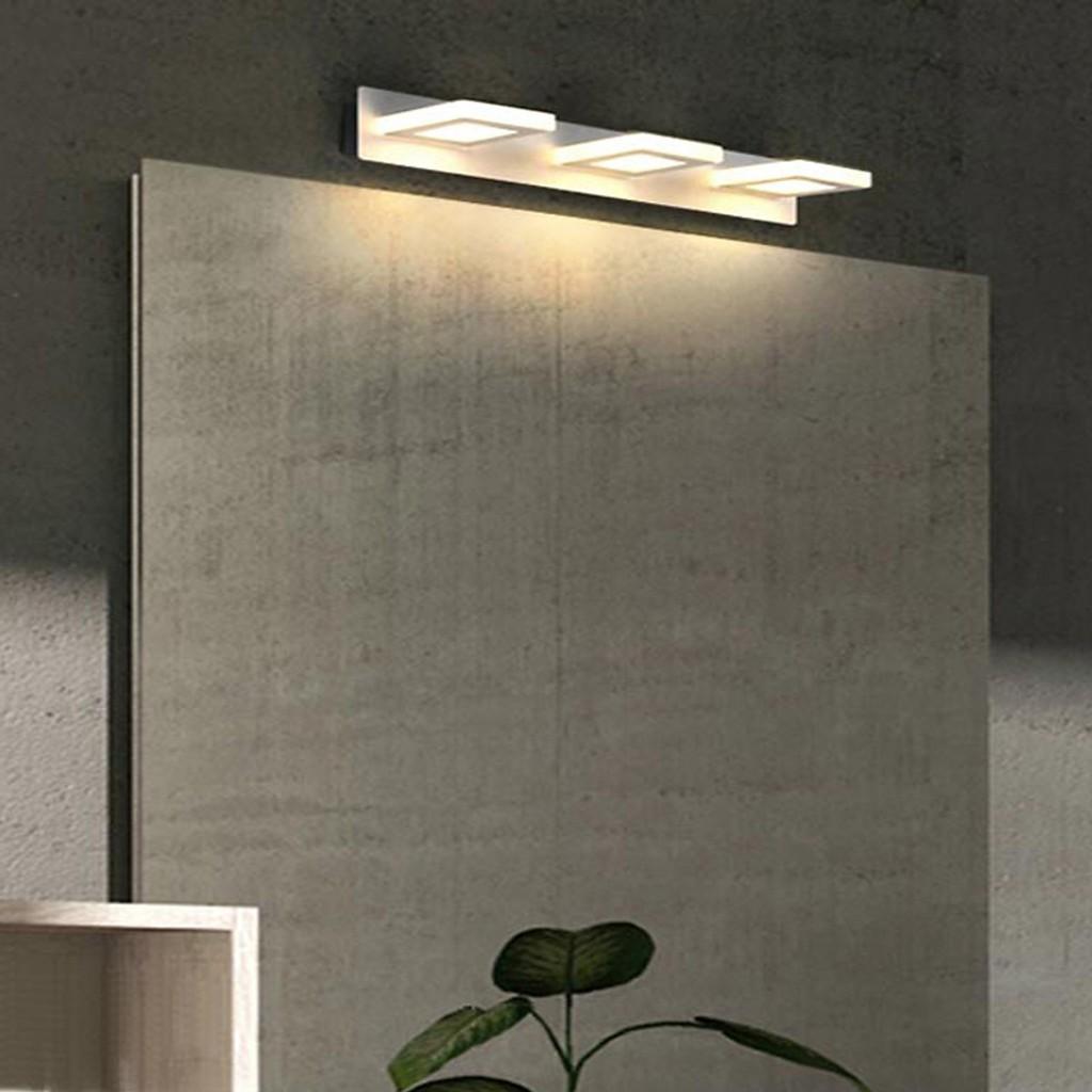 Đèn gắn tường trang trí rọi gương thiết kế hiện đại 3 ô vuông 3 chế độ màu ánh sáng RG-742