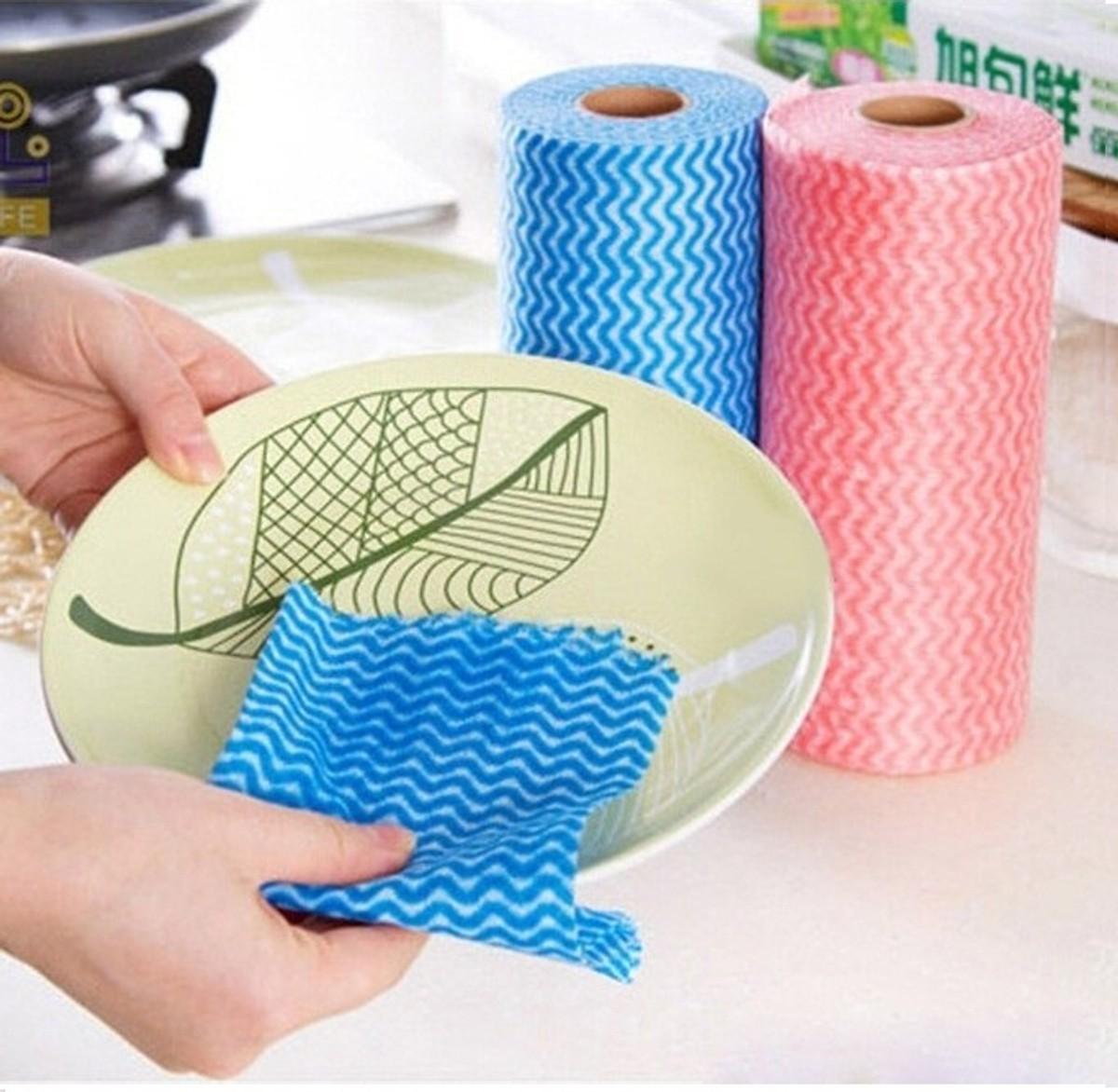 Cuộn Khăn Lau Nhà Bếp Đa Năng 50 Miếng - Vận Chuyển Miễn Phí Toàn Quốc