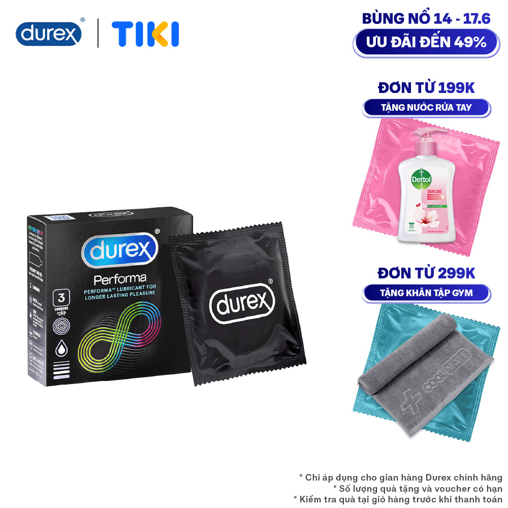 Bao cao su Durex Performa 3 bao
