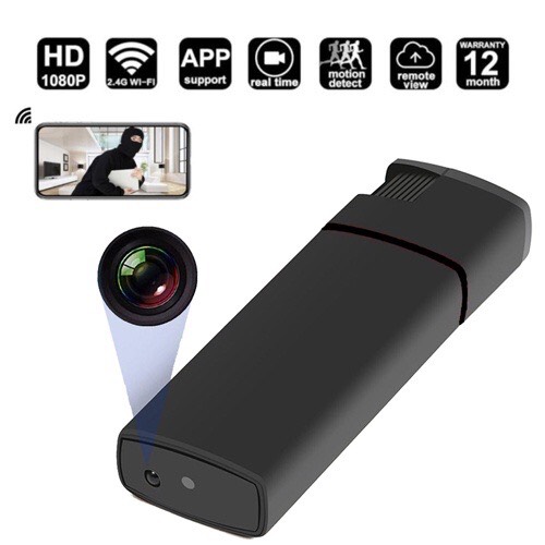 Camera mini Bật lửa. WiFi 4K FULLHD Kết nối điện thoại xem trực tiếp từ xa - Bảo hành 12 tháng