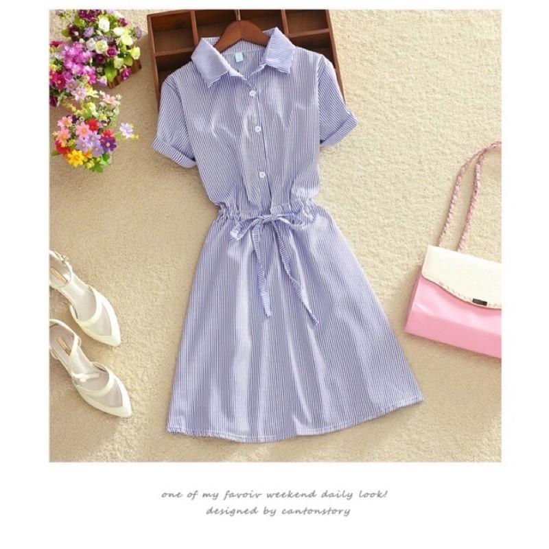 Đầm xòe cổ sơ mi xinh đẹp