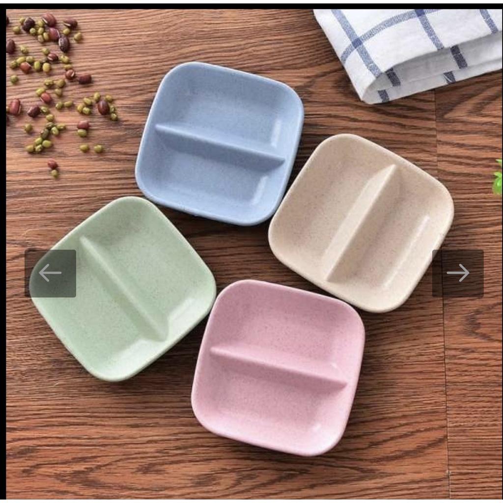 Chén Bát Đựng Gia Vị 2 Ngăn Dĩa Đựng Nước Chấm