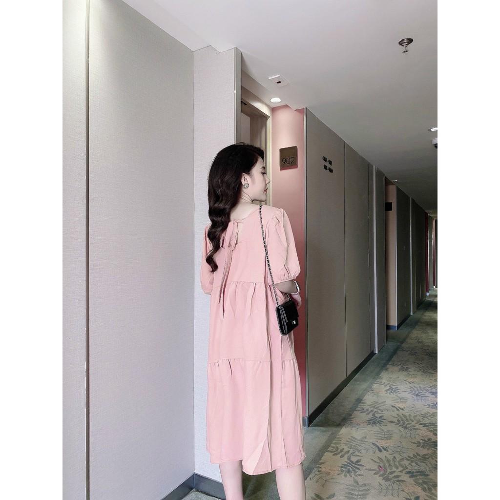 Váy bầu dáng suông chất mát đẹp mặc bầu và sau sinh