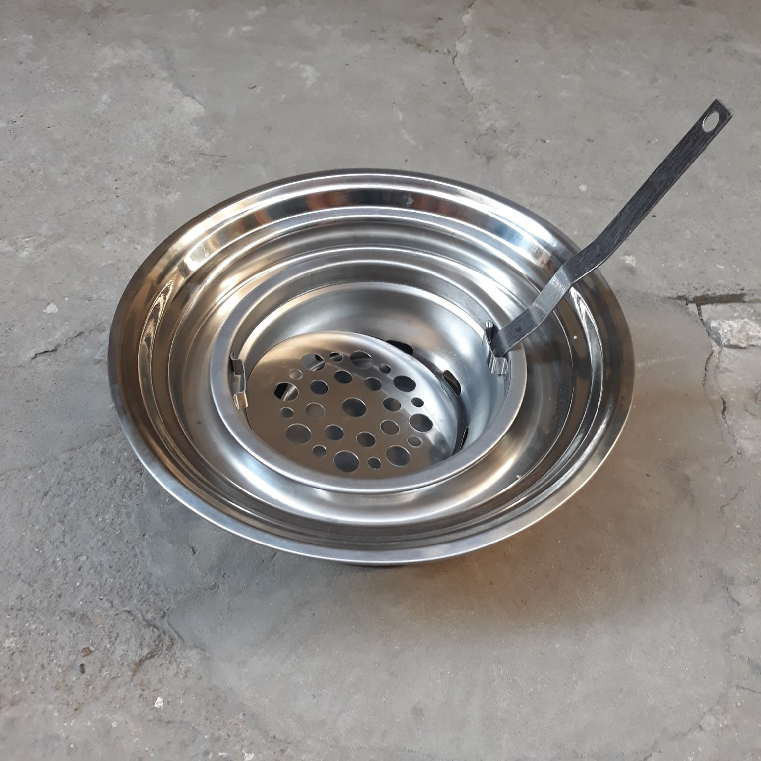 Bếp nướng than hoa âm bàn Vỉ inox