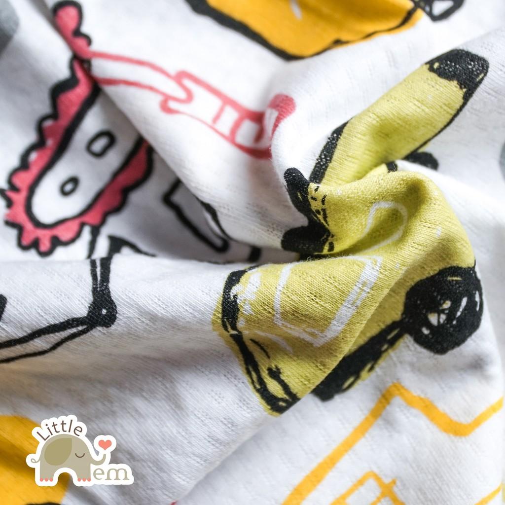 Bộ đồ bé trai Cotton tre cộc tay  _ Color dinosaur