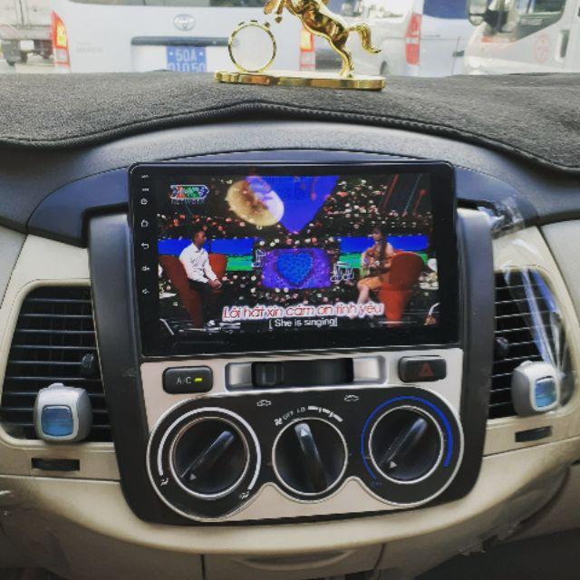 Mặt dưỡng kèm dây nguồn lắp màn hình android cho xe TOYOTA INNOVA 2007-2011