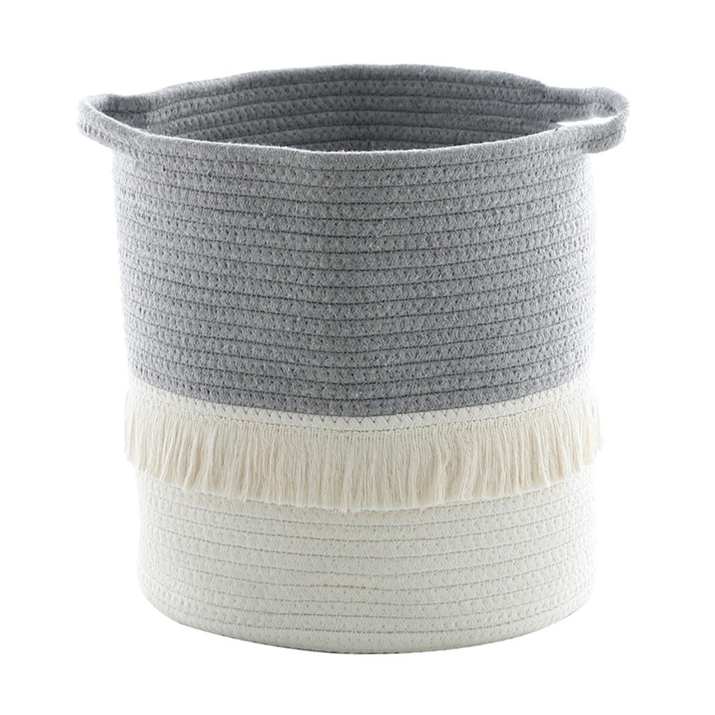 Cotton Rope Basket  100% Natural Cotton! Rope Basket, Woven Storage Basket, Blanket Basket Living Room, Toy Basket, Pillow Basket