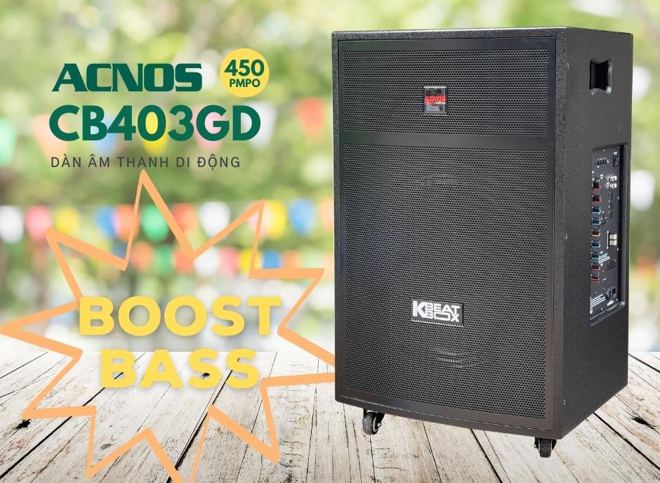 [HÀNG CHÍNH HÃNG] Dàn karaoke di động ACNOS CB403GD