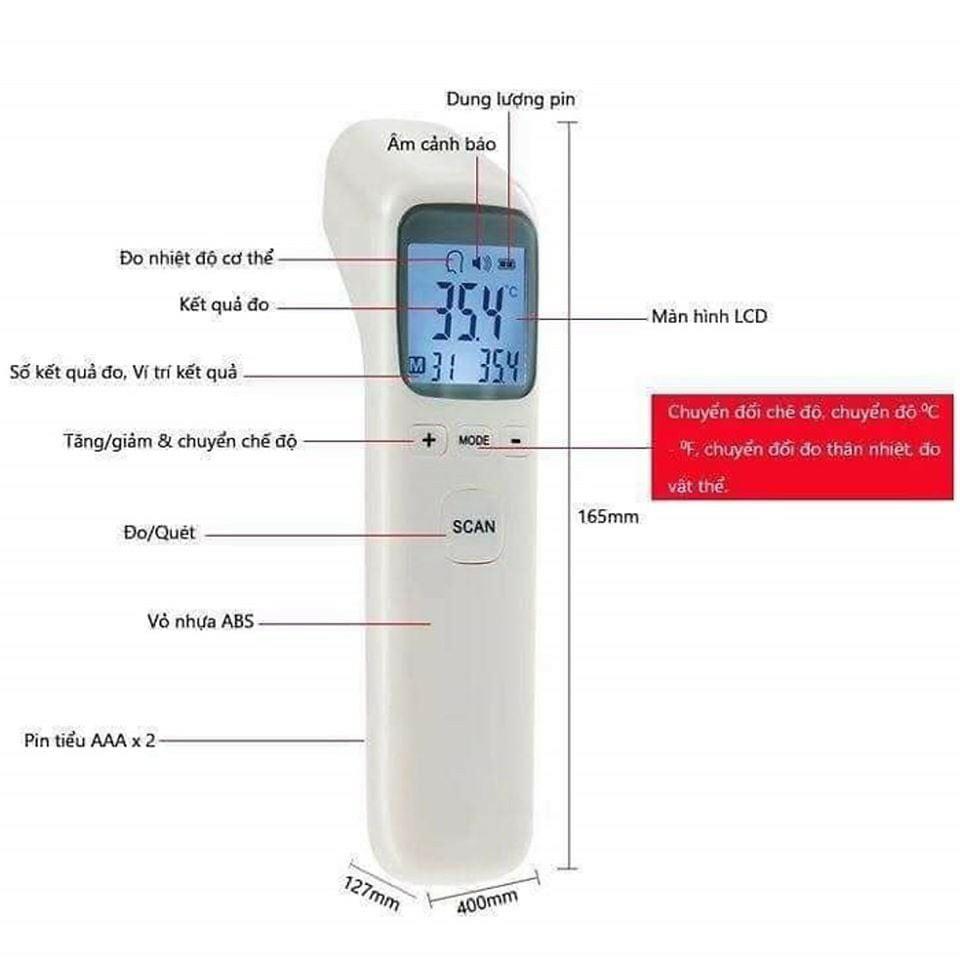 Nhiệt Kế Đo Trán Hồng Ngoại Điện Tử Infrared Thermometer CK- T1803/CK-1502