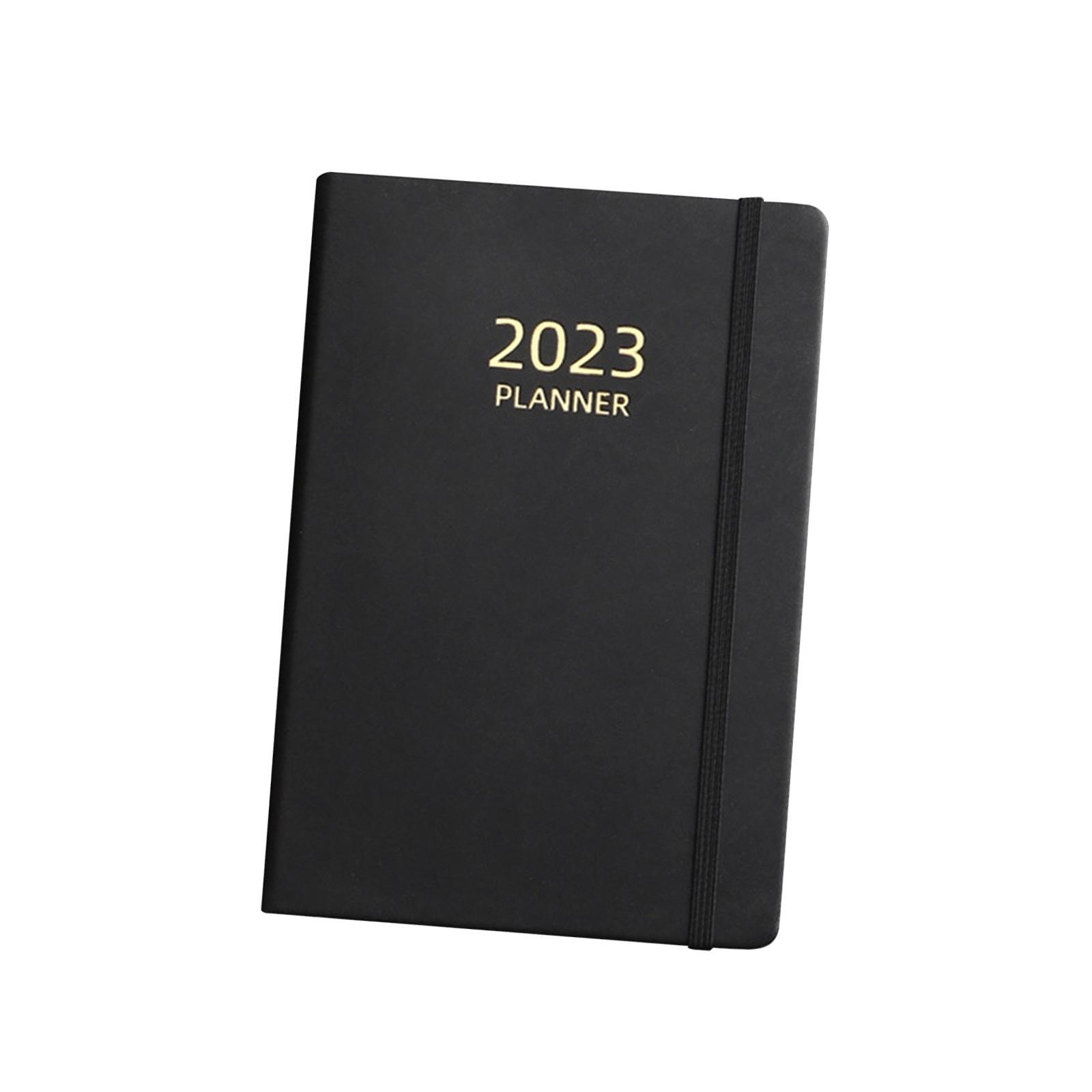 A5 Notebook Planner, Journal 2023 Monthly Weekly Daily Planner Notepads Double Sided Writing Pads for Family Home Supplies New Year Gifts