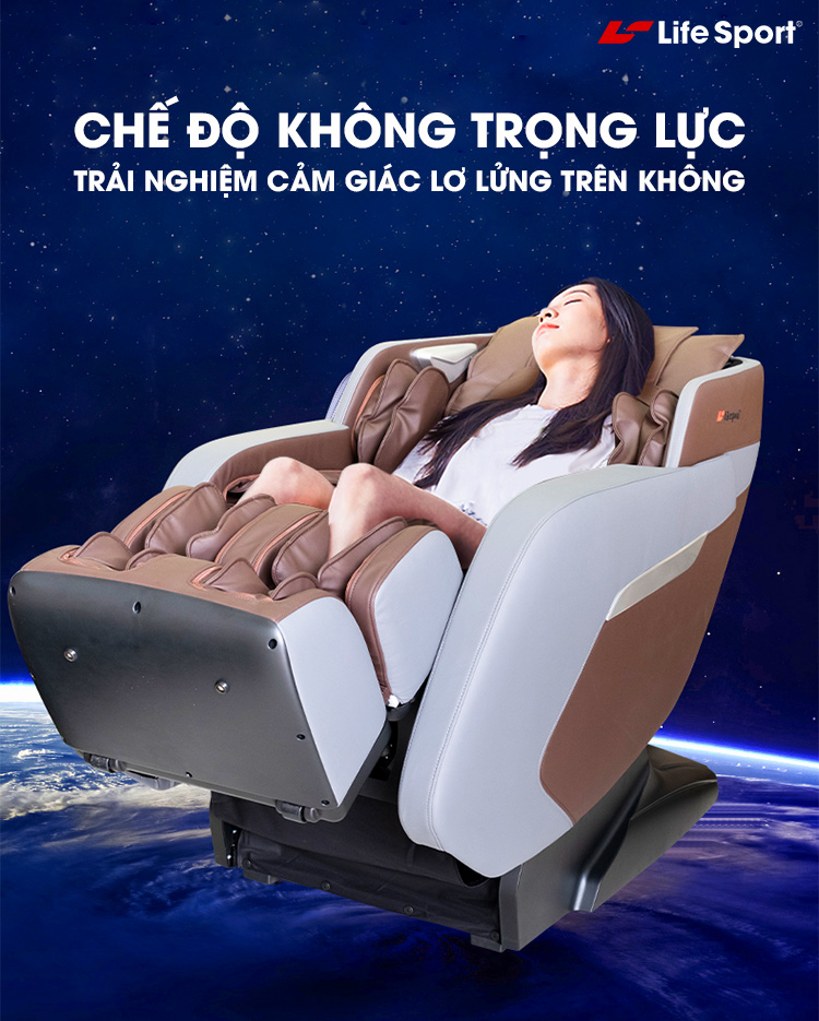 Ghế Massage Toàn Thân Lifesport LS-399, Ghế Massage Có Hệ Thống Điều Khiển Bằng Giọng Nói Thông Minh