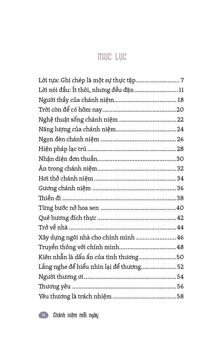 Chánh niệm mỗi ngày - Ghi chép và thực tập theo những lời dạy của Thiền sư Nhất Hạnh