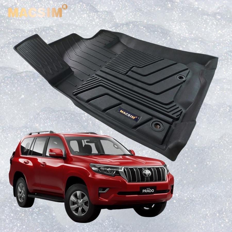 Thảm lót sàn xe ô tô Toyota Prado 2009 - đến nay nhãn hiệu Macsim - chất liệu nhựa TPE đúc khuôn cao cấp - màu đen