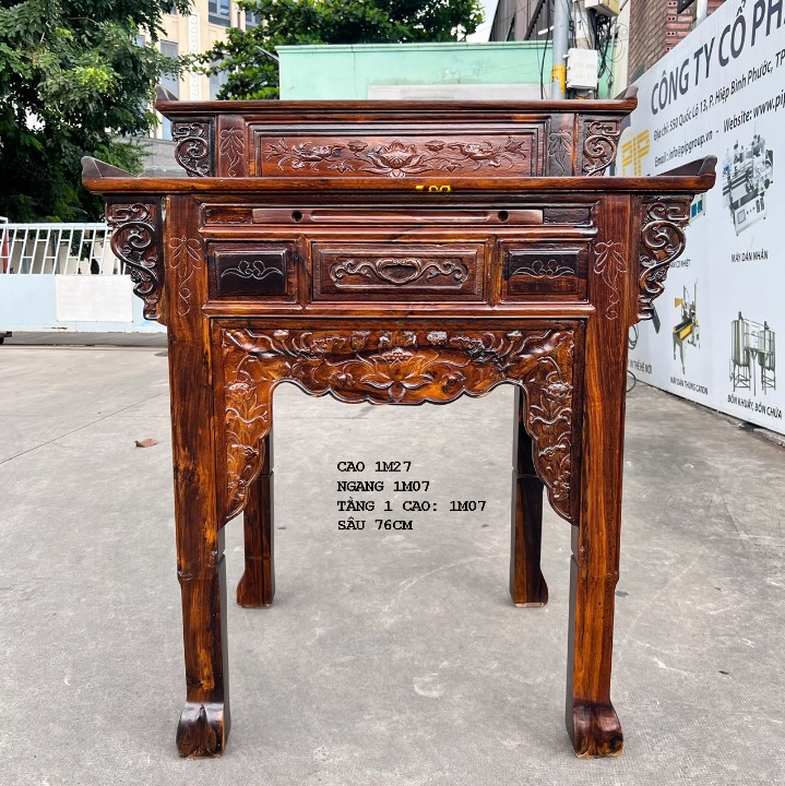 bàn thờ gia tiên đẹp, Bàn thờ 2 tầng gỗ muồng