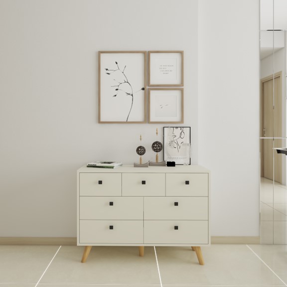 AJUNA, Tủ lưu trữ đồ dùng 7 ngăn kéo hiện đại DRA_240, 99x37x71cm