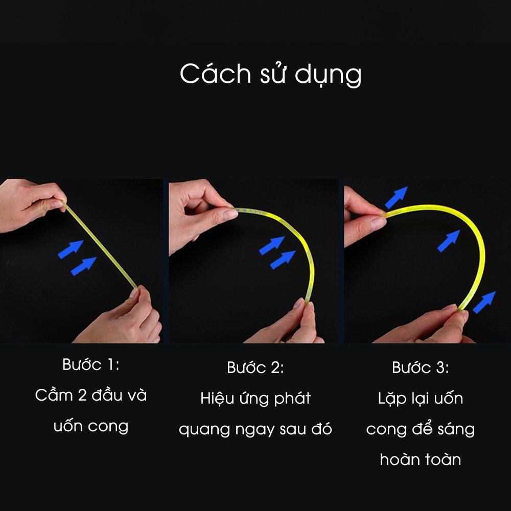 Hộp 100 Que phản quang lightstick phát sáng trong đêm tối, quẩy EDM, làm vòng đeo tay, nhảy hiphop, tiệc party, an toàn