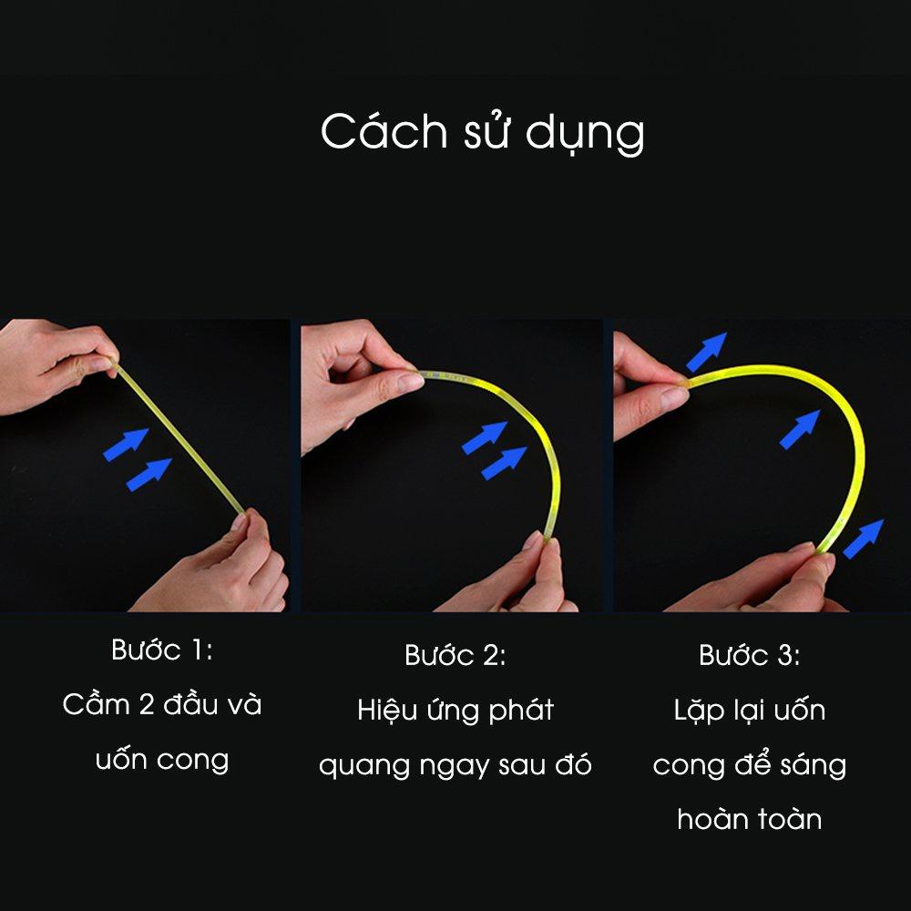 SET 100 Que phản quang lightstick phát sáng trong đêm tối, quẩy EDM, làm vòng đeo tay, nhảy hiphop, tiệc party, an toàn