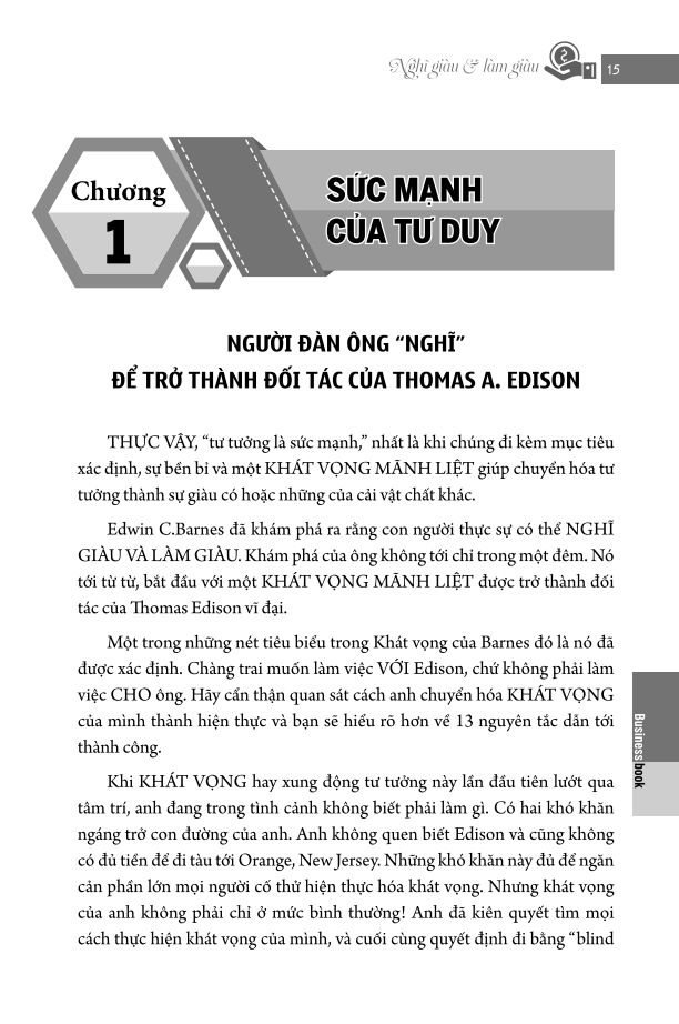 Sách Sức Mạnh Làm Giàu Kỳ Diệu - Nghĩ Giàu & Làm Giàu - Những Nấc Thang Kỳ Diệu Chạm Đến Thành Công Chìa Khóa Thành Công (Napoleon Hill)