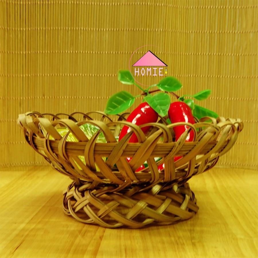 Đế tre đựng trái cây trang trí đa năng