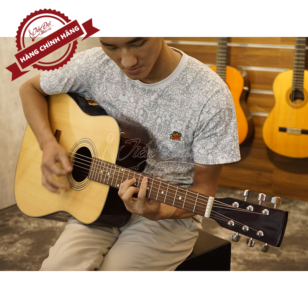 Đàn Guitar Acoustic Việt Nam GA-14HV Mặt Gỗ Thông Nguyên Tấm Cao Cấp