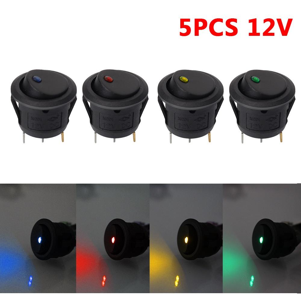 Set 5 công tắc bật/tắt 12V cho xe ô tô