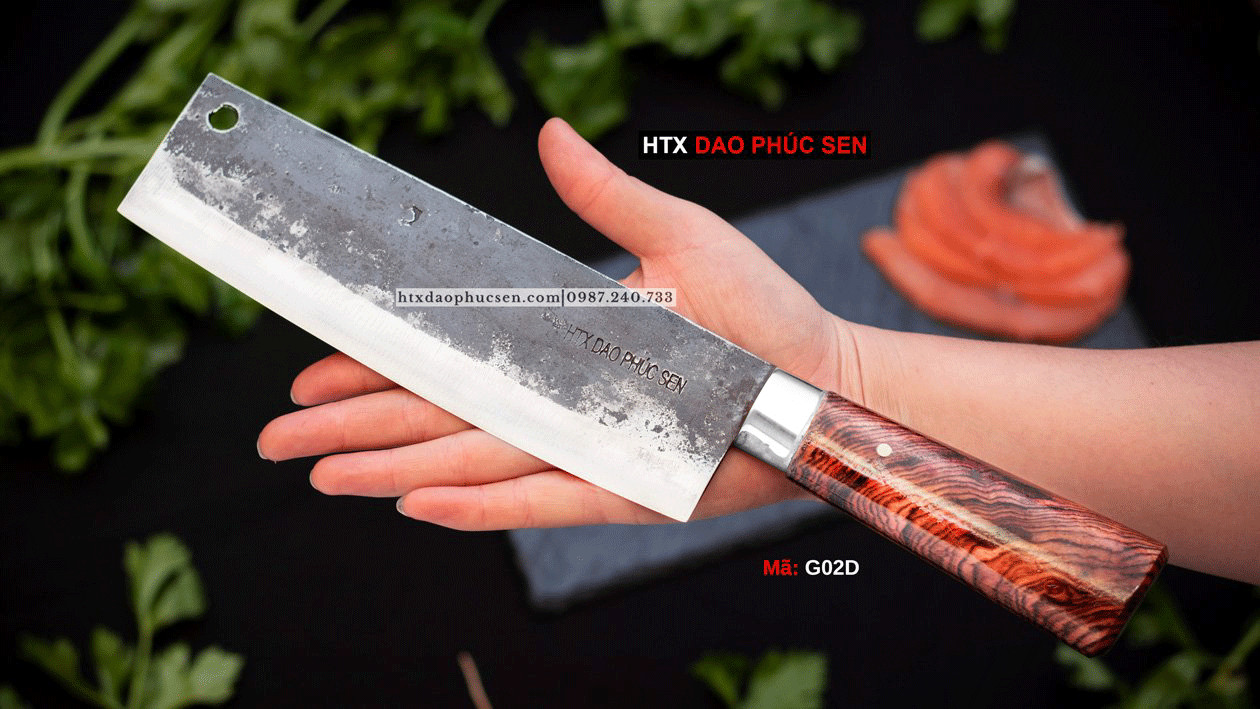 Dao Phúc Sen - Dao Thái 20 Cán Gỗ Cẩm