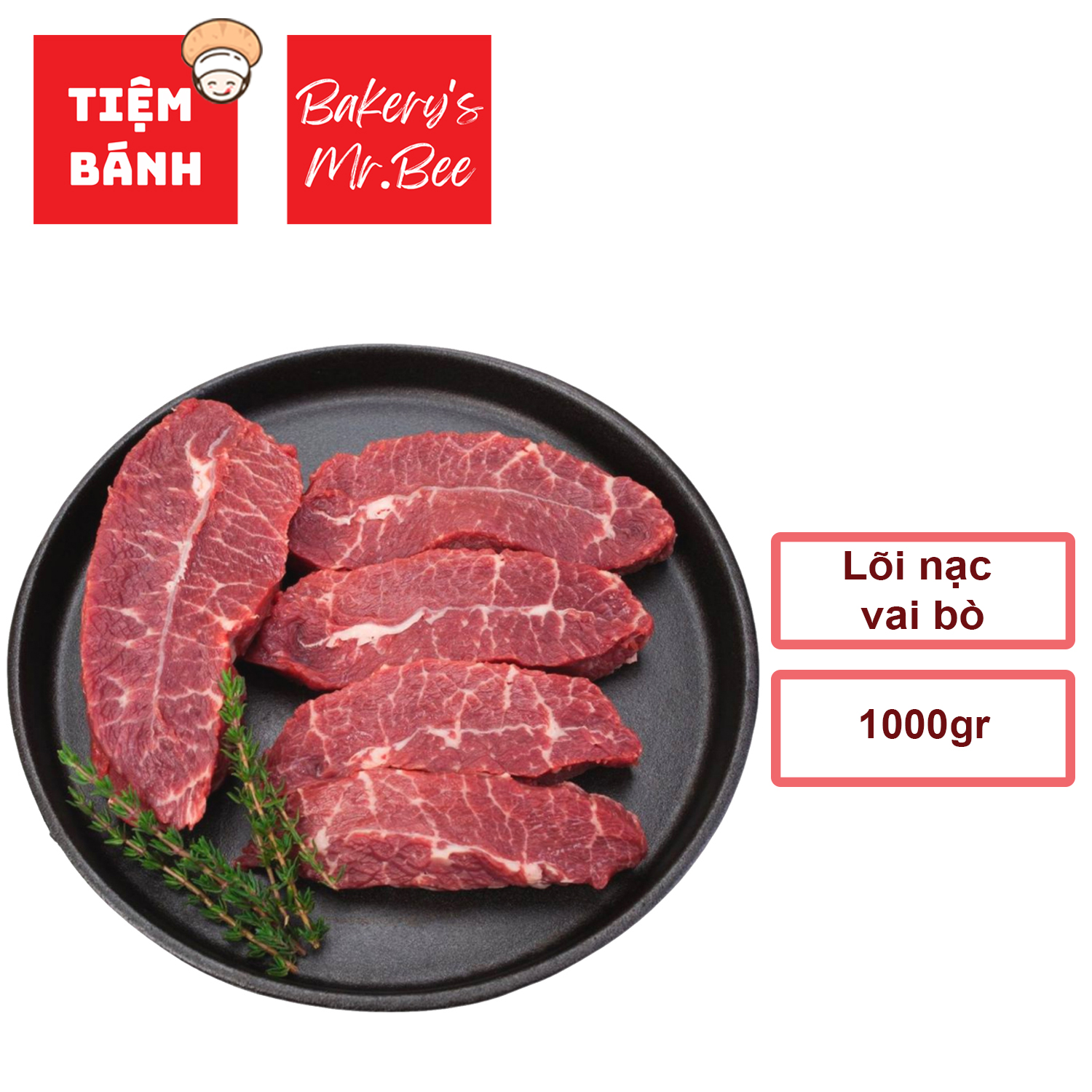 [Chỉ giao HCM] – Lõi thăn vai Bò Mỹ Beefsteak – 1kg