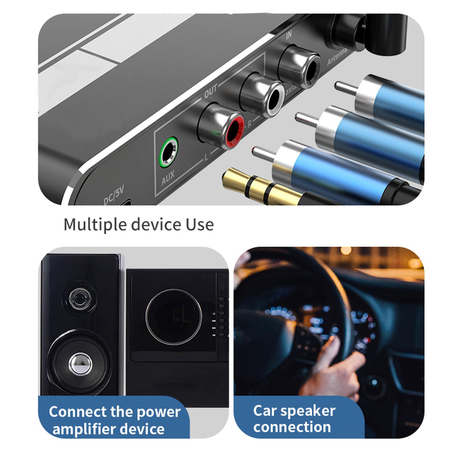 V5.2 Audio Receiver DAC Converter Wireless Audio Adapter for Headphones