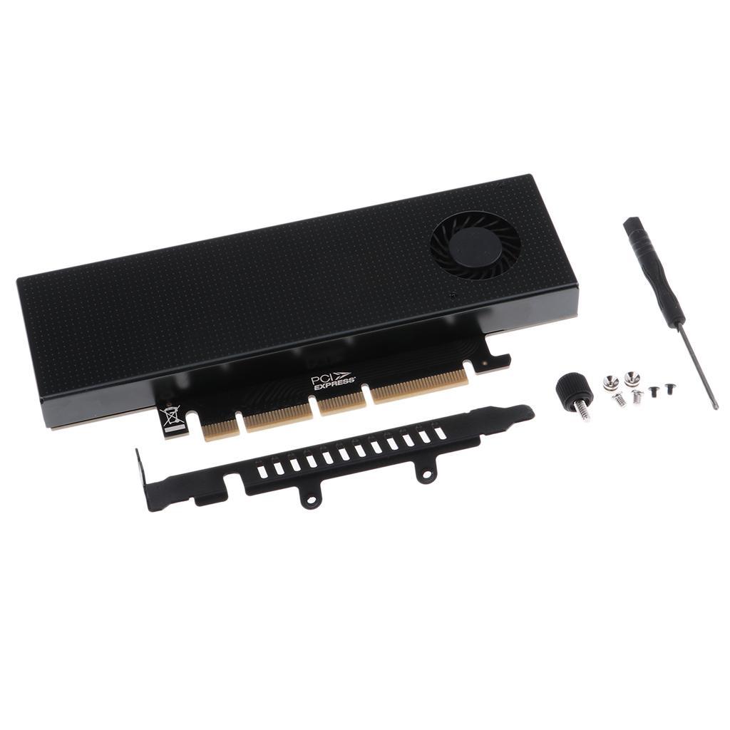 M.2 Add on Card Turn PCIE3.0 Cooling Fan SSD Dual Interface