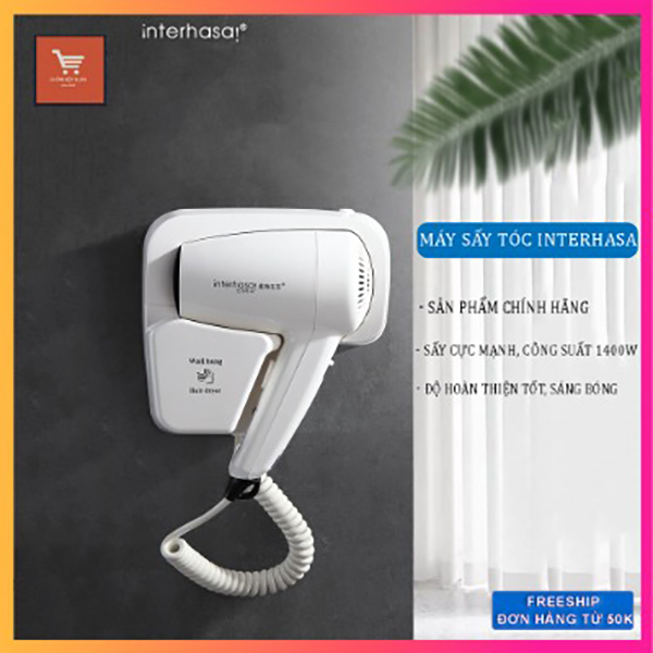 Máy Sấy Tóc Treo Tường Khách Sạn, Nhà Nghỉ , Máy Sấy Tóc Gắn Tường INTERHASA