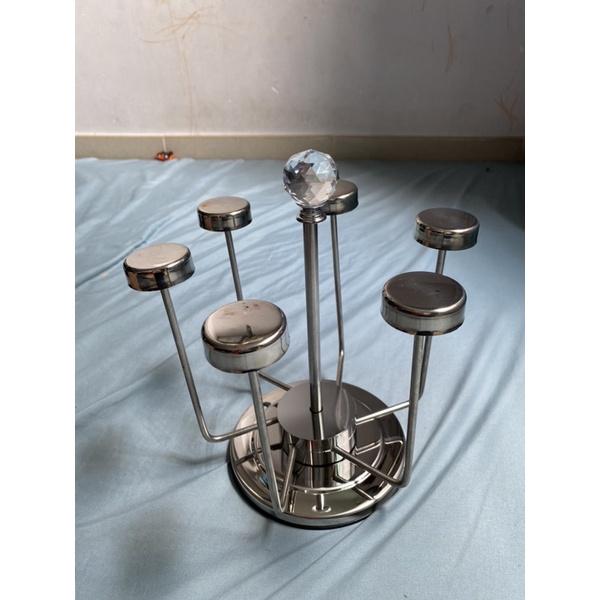 GIÁ ÚP LY CỐC TRÒN XOAY 360 ĐỘ - INOX 304 CHUẨN - HÀNG CAO CẤP KST