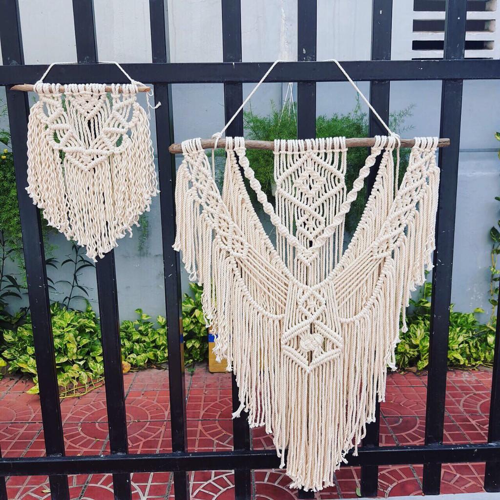 Trang trí tường macrame -ảnh thật- nhiều màu - có làm theo yêu cầu