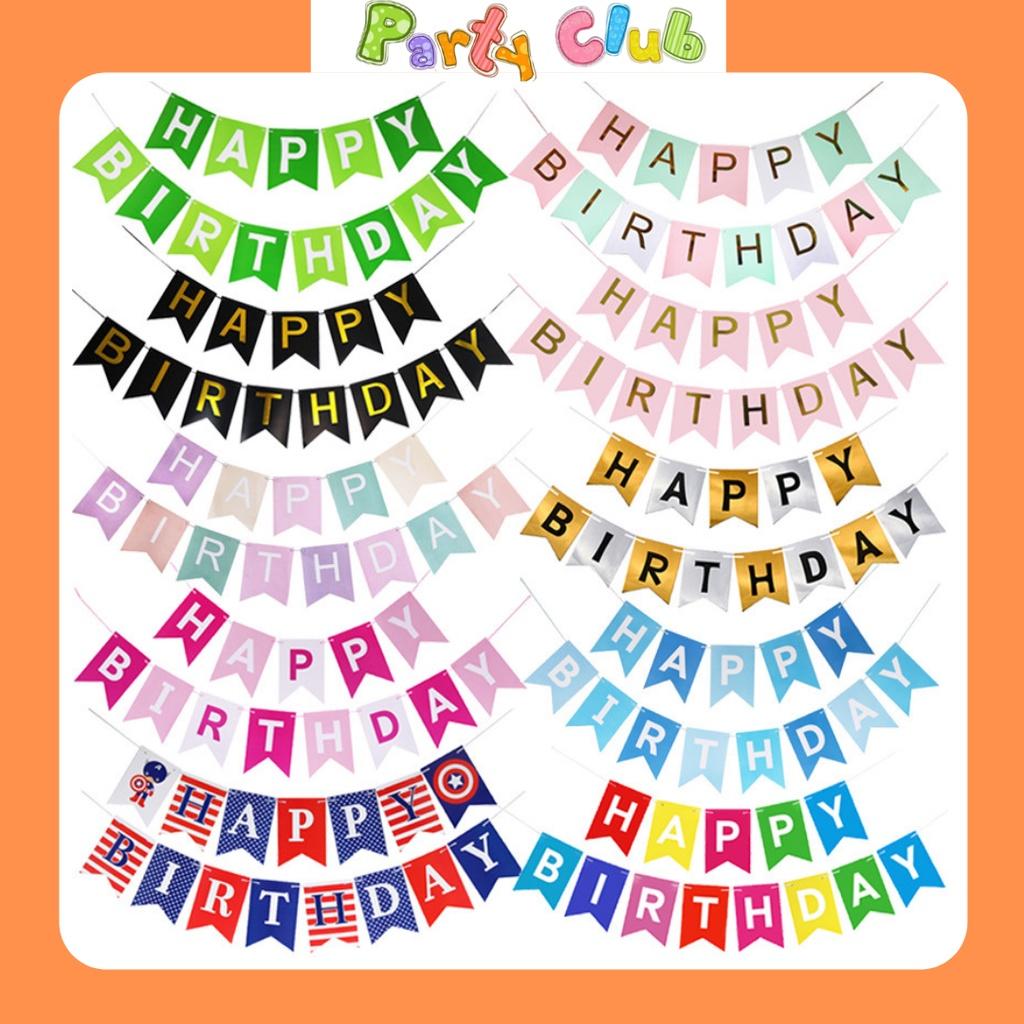 Dây treo chữ Happy birthday đuôi cá - dây cờ treo trang trí sinh nhật