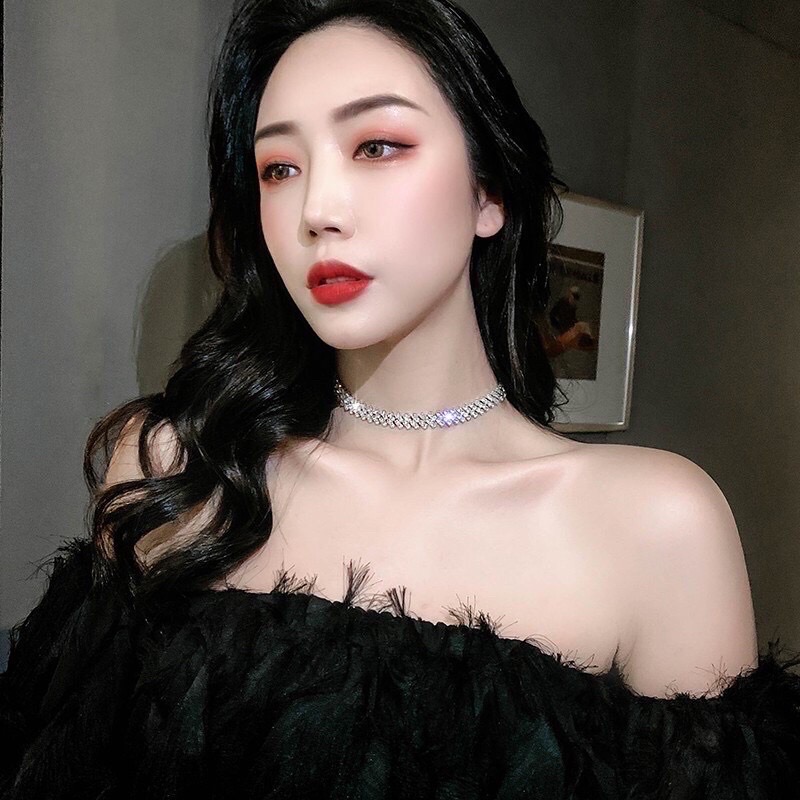Vòng Cổ Cao Cấp Thiết Kế Đính Đá Sang Trọng