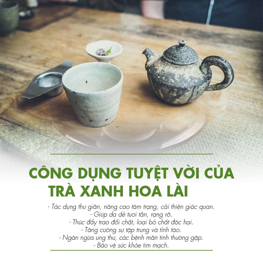 Trà Xanh Hoa Lài Gói 500g - 100g