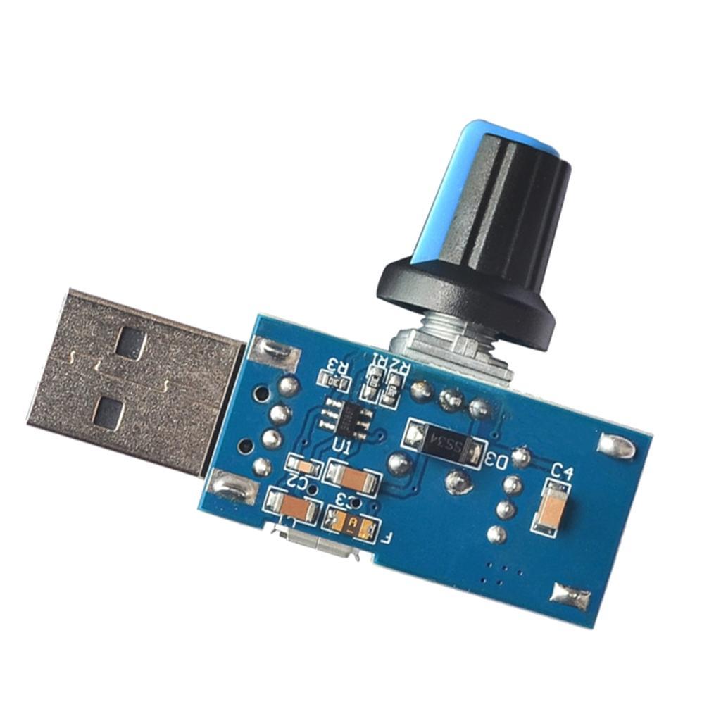 USB Fan Stepless Speed Controller Regulator Module DC 4-12V to 2.5-8V 5W