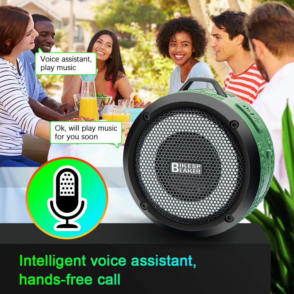 Loa Bluetooth không dây Camason loa siêu trầm di động ngoài trời Boombox stereo Sound box chất lượng cao có mic Color: Green