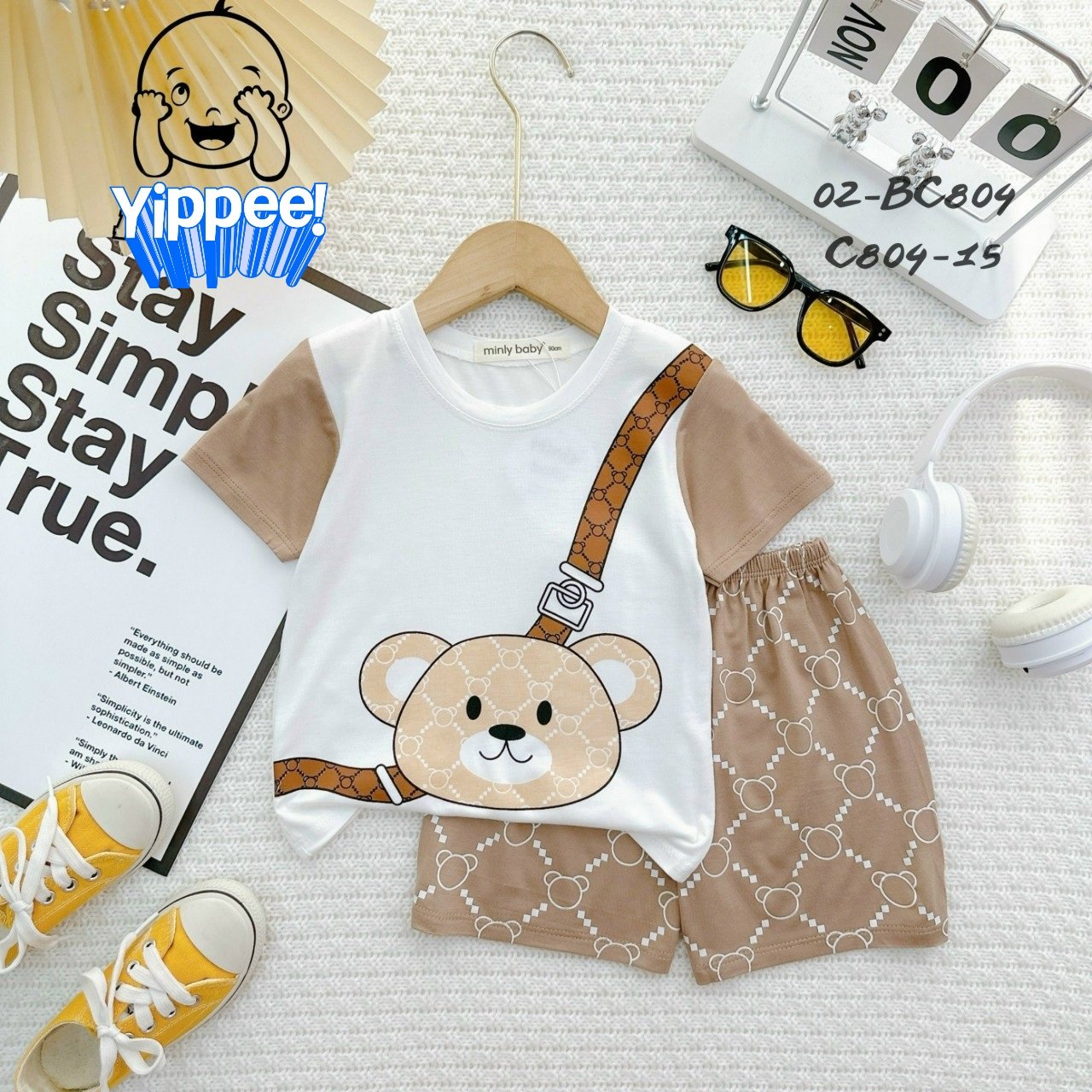 Đồ bộ bé trai, bộ cộc tay mùa hè cho bé hình hoạt hình từ 5-30kg chất thun cotton mềm mát