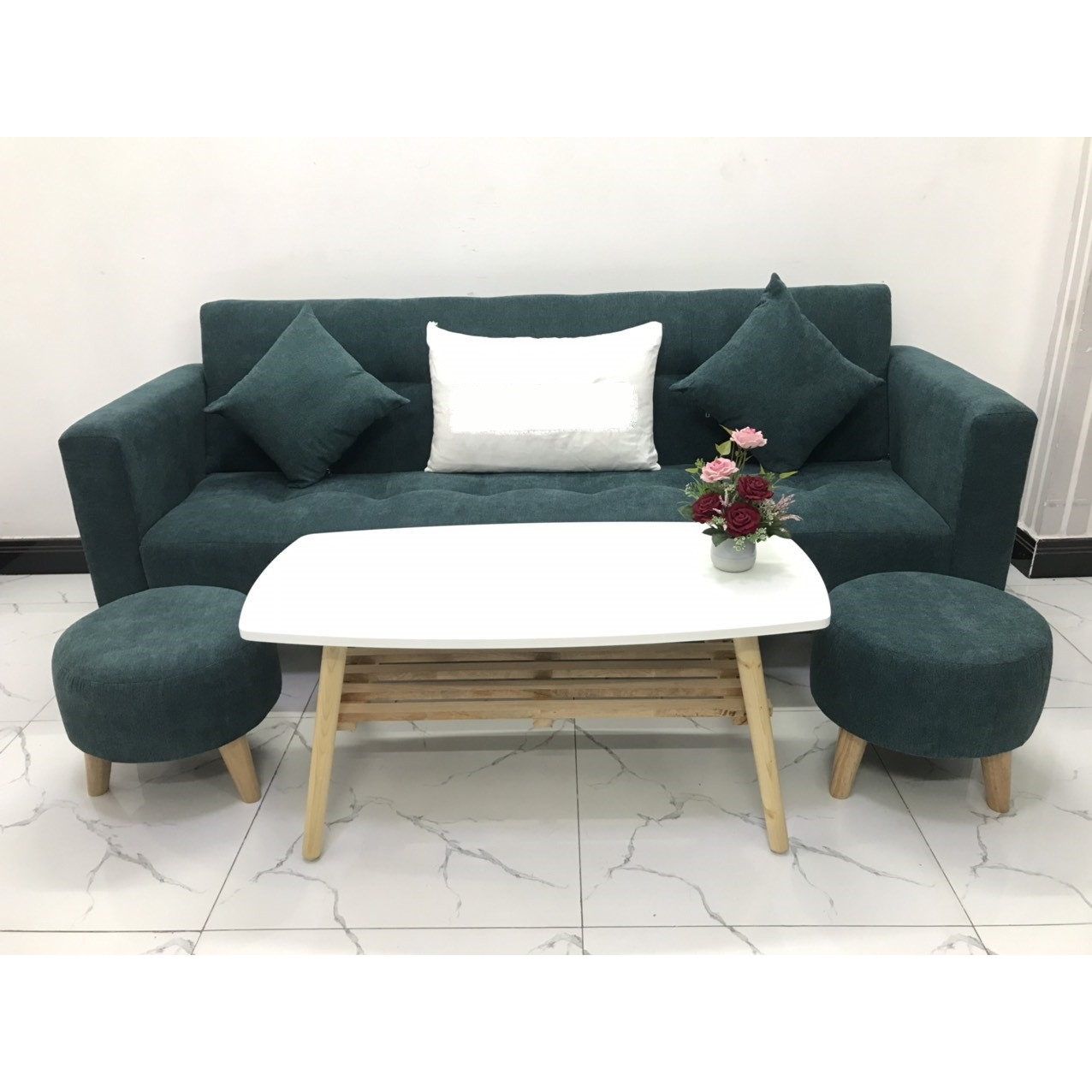 Bộ ghế sofa giường 2mx90 sofa bed tay vịn phòng khách sopha linco09