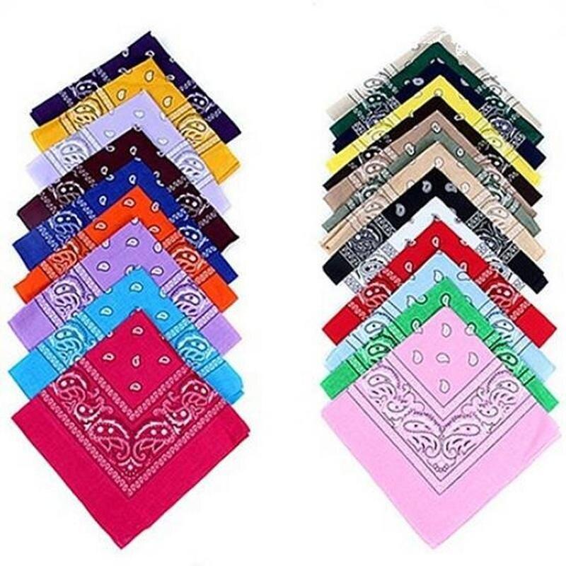 Women Men Fashion Bandana Hairwrap Sports Headwear Paisley Printed Hip Hop Bandana Wrist Hairwrap Face Head Wrap Scarf Reusable
