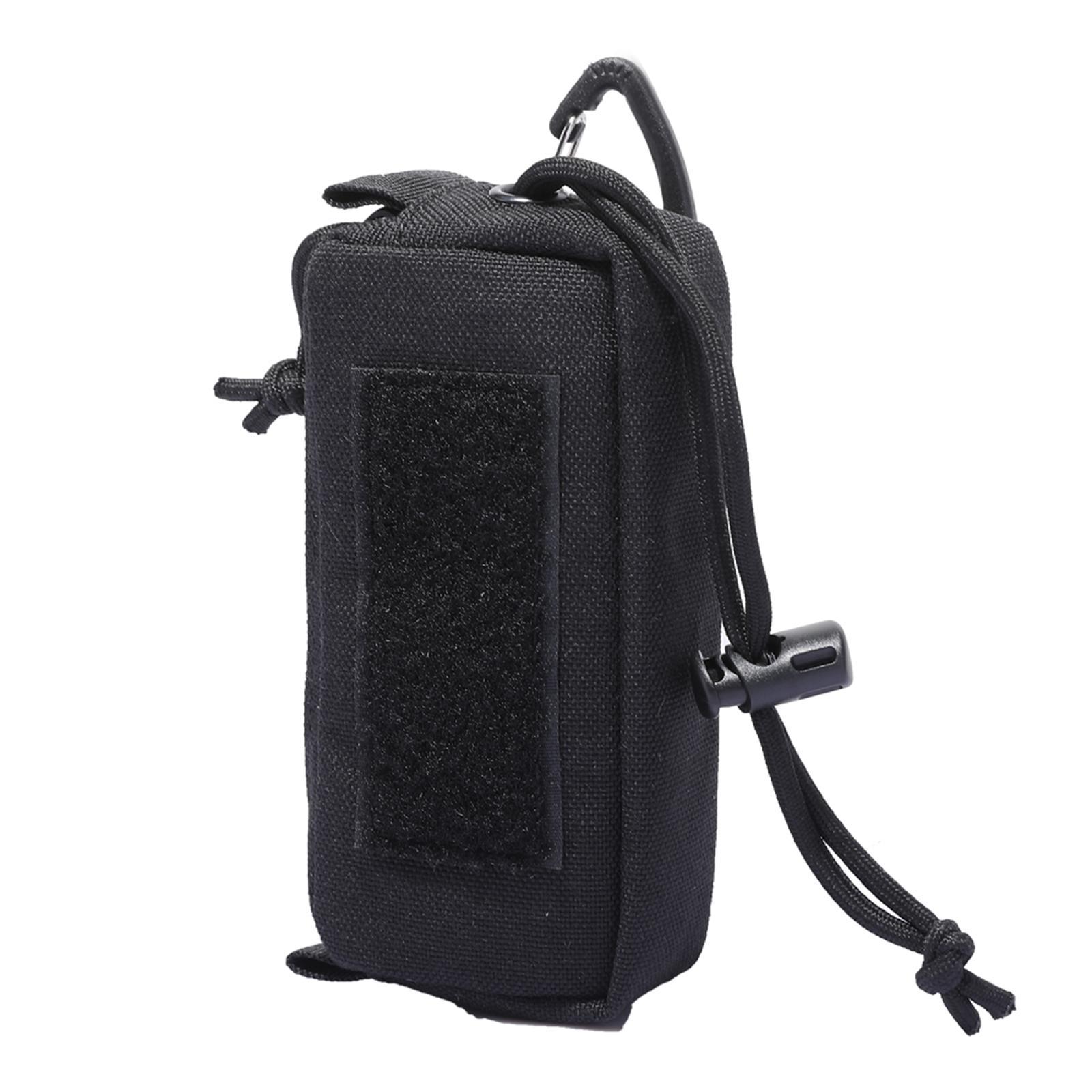 Nylon Waterproof Sport  Bag Hiking Belt Zipper Pouch Wallet Black