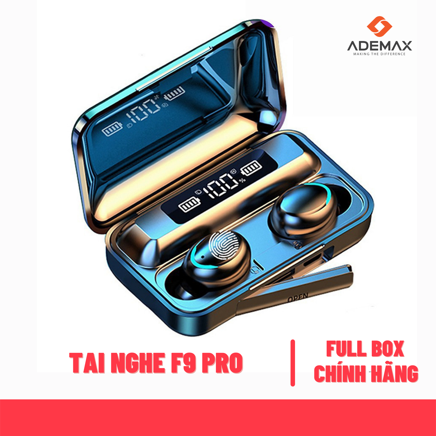 Tai nghe bluetooth ADEMAX F9 Pro 5.0 - Hàng chính hãng