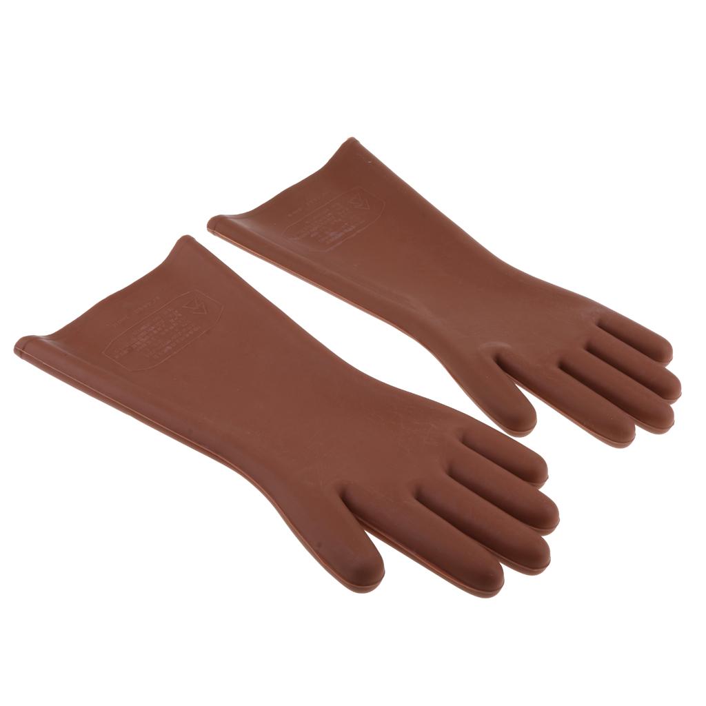 2x 1 Pair 5KV High Voltage Electrical Insulating Gloves for Electricians